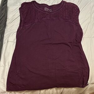 Eddie Bauer Plum Sleeveless Blouse